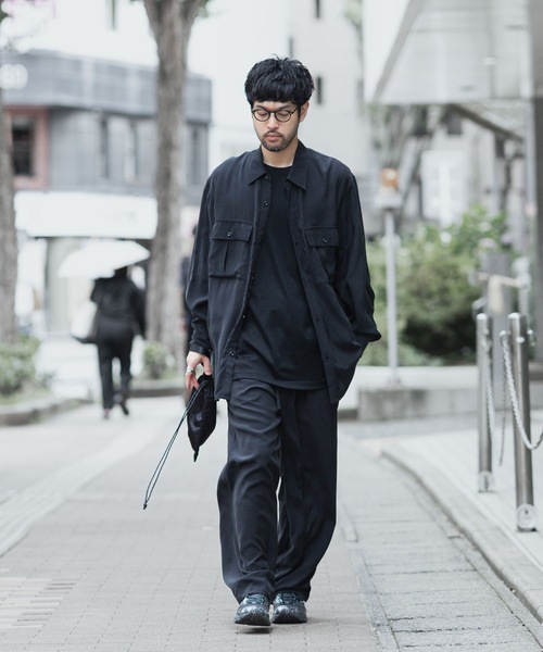 ATTACHMENT（アタッチメント）の「CU/RY フィブリルタフタ イージートラウザーズ / CU/RY FIBRIL TAFFETA EASY TROUSERS（スラックス・メンズ・ブラック/ダークグレー・1/2/3）」の17枚目の写真