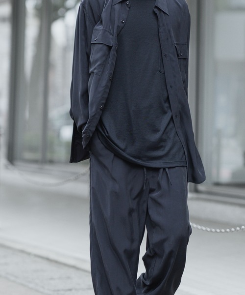 ATTACHMENT（アタッチメント）の「CU/RY フィブリルタフタ イージートラウザーズ / CU/RY FIBRIL TAFFETA EASY TROUSERS（スラックス・メンズ・ブラック/ダークグレー・1/2/3）」の16枚目の写真