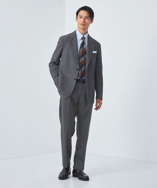 green label relaxing（グリーンレーベルリラクシング）の「TW ツイル サイドアジャスター 1プリーツ スラックス -マシンウォッシャブル-（スラックス・メンズ・ダークグリーン/ダークグレー・XL/L/S/M）」の3枚目の写真