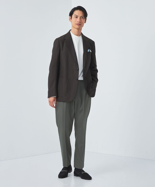 green label relaxing（グリーンレーベルリラクシング）の「TW ツイル サイドアジャスター 1プリーツ スラックス -マシンウォッシャブル-（スラックス・メンズ・ダークグリーン/ダークグレー・XL/L/S/M）」の6枚目の写真