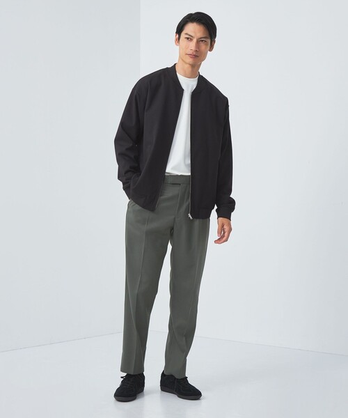 green label relaxing（グリーンレーベルリラクシング）の「TW ツイル サイドアジャスター 1プリーツ スラックス -マシンウォッシャブル-（スラックス・メンズ・ダークグリーン/ダークグレー・XL/L/S/M）」の7枚目の写真