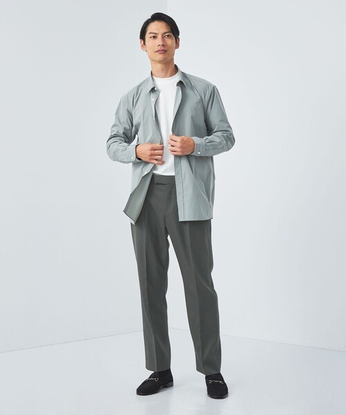 green label relaxing（グリーンレーベルリラクシング）の「TW ツイル サイドアジャスター 1プリーツ スラックス -マシンウォッシャブル-（スラックス・メンズ・ダークグリーン/ダークグレー・XL/L/S/M）」の8枚目の写真