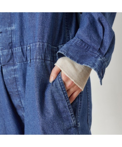 THE SHINZONE（ザ　シンゾーン）の「SHINZONE 22AMSPA08 DENIM JUMP SUITE（つなぎ/オールインワン・レディース・ネイビー・34）」の8枚目の写真