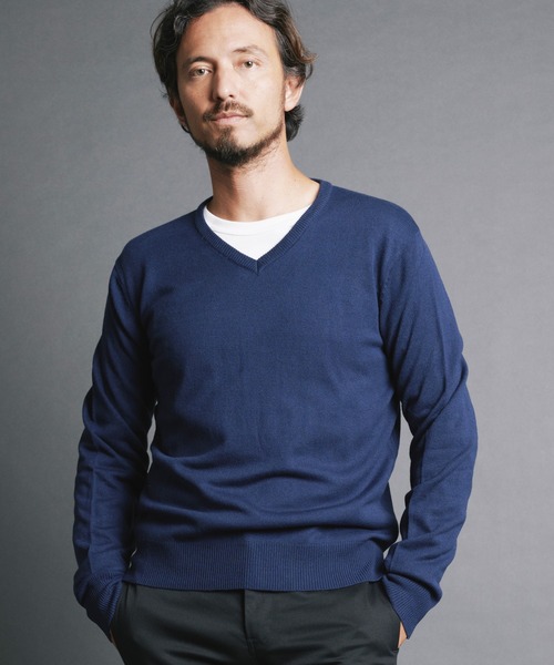 Magine（マージン）の「【SELECT】IR:CASHMERE TOUCH ACRYLIC V/N KNIT/カシミアタッチアクリルVNニット（ニット/セーター・メンズ・ブルー/ネイビー/チャコールグレー/ブラック・L/M）」の13枚目の写真