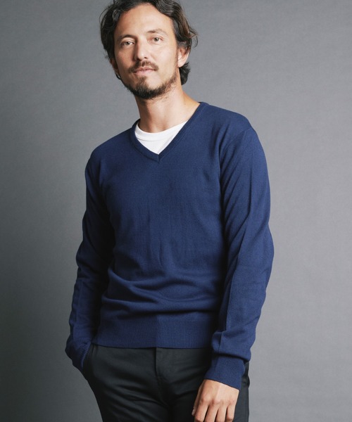 Magine（マージン）の「【SELECT】IR:CASHMERE TOUCH ACRYLIC V/N KNIT/カシミアタッチアクリルVNニット（ニット/セーター・メンズ・ブルー/ネイビー/チャコールグレー/ブラック・L/M）」の15枚目の写真