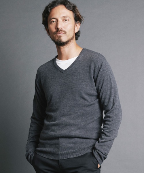 Magine（マージン）の「【SELECT】IR:CASHMERE TOUCH ACRYLIC V/N KNIT/カシミアタッチアクリルVNニット（ニット/セーター・メンズ・ブルー/ネイビー/チャコールグレー/ブラック・L/M）」の9枚目の写真