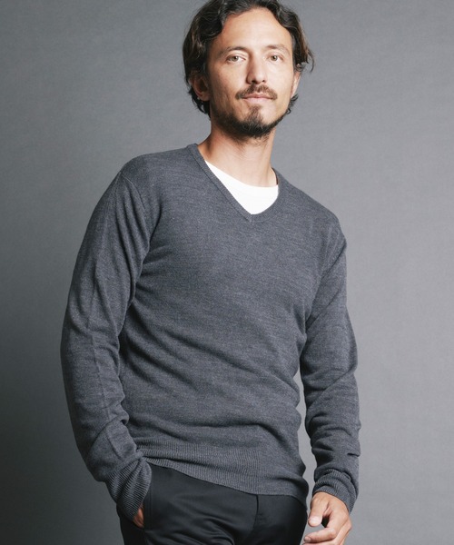 Magine（マージン）の「【SELECT】IR:CASHMERE TOUCH ACRYLIC V/N KNIT/カシミアタッチアクリルVNニット（ニット/セーター・メンズ・ブルー/ネイビー/チャコールグレー/ブラック・L/M）」の10枚目の写真