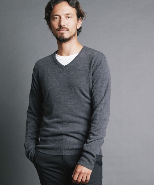 Magine（マージン）の「【SELECT】IR:CASHMERE TOUCH ACRYLIC V/N KNIT/カシミアタッチアクリルVNニット（ニット/セーター・メンズ・ブルー/ネイビー/チャコールグレー/ブラック・L/M）」の11枚目の写真