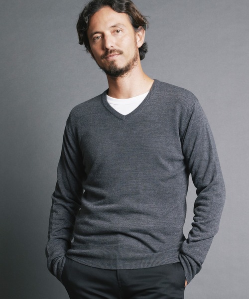 Magine（マージン）の「【SELECT】IR:CASHMERE TOUCH ACRYLIC V/N KNIT/カシミアタッチアクリルVNニット（ニット/セーター・メンズ・ブルー/ネイビー/チャコールグレー/ブラック・L/M）」の12枚目の写真