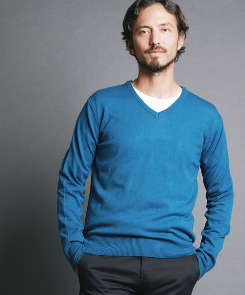 Magine（マージン）の「【SELECT】IR:CASHMERE TOUCH ACRYLIC V/N KNIT/カシミアタッチアクリルVNニット（ニット/セーター・メンズ・ブルー/ネイビー/チャコールグレー/ブラック・L/M）」の17枚目の写真