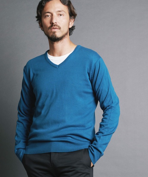 Magine（マージン）の「【SELECT】IR:CASHMERE TOUCH ACRYLIC V/N KNIT/カシミアタッチアクリルVNニット（ニット/セーター・メンズ・ブルー/ネイビー/チャコールグレー/ブラック・L/M）」の18枚目の写真