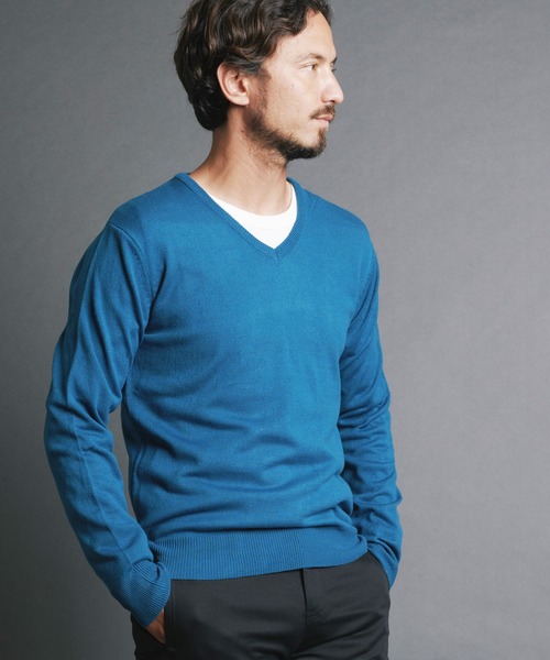 Magine（マージン）の「【SELECT】IR:CASHMERE TOUCH ACRYLIC V/N KNIT/カシミアタッチアクリルVNニット（ニット/セーター・メンズ・ブルー/ネイビー/チャコールグレー/ブラック・L/M）」の19枚目の写真