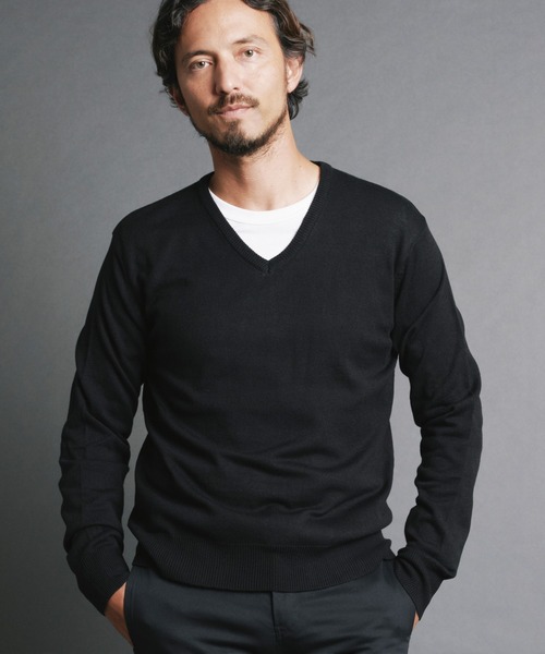 Magine（マージン）の「【SELECT】IR:CASHMERE TOUCH ACRYLIC V/N KNIT/カシミアタッチアクリルVNニット（ニット/セーター・メンズ・ブルー/ネイビー/チャコールグレー/ブラック・L/M）」の6枚目の写真