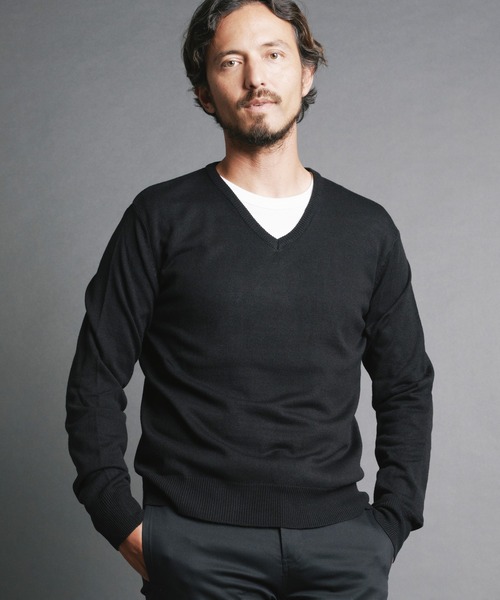 Magine（マージン）の「【SELECT】IR:CASHMERE TOUCH ACRYLIC V/N KNIT/カシミアタッチアクリルVNニット（ニット/セーター・メンズ・ブルー/ネイビー/チャコールグレー/ブラック・L/M）」の7枚目の写真