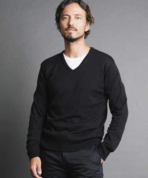 Magine（マージン）の「【SELECT】IR:CASHMERE TOUCH ACRYLIC V/N KNIT/カシミアタッチアクリルVNニット（ニット/セーター・メンズ・ブルー/ネイビー/チャコールグレー/ブラック・L/M）」の8枚目の写真