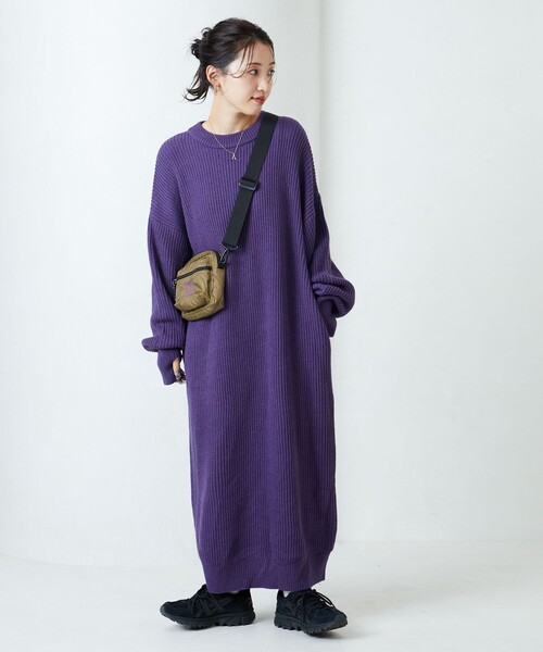 セール】限定展開 片畦 ボリューム ビッグシルエット ワンピース