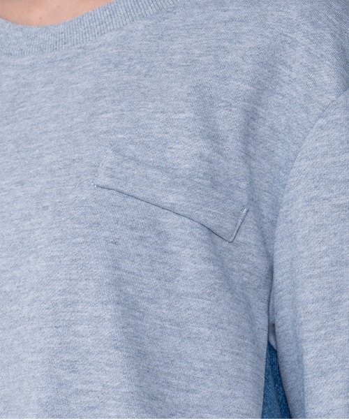 DOLLUPOOPS（ドールアップウップス）の「【ZOZO限定商品】フロントスウェットドッキングデニムトップス（スウェット・レディース・ブラック/グレー・38）」の22枚目の写真