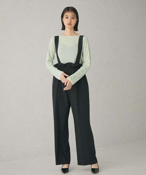 【セール】＜EMMEL REFINES＞EM ウエストフリル サスペンダー パンツ（その他パンツ）｜EMMEL REFINES（エメルリファインズ）