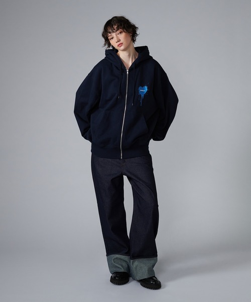 セール】HEART LOGO FULL-ZIP HOODIE / ハートロゴフルジップ