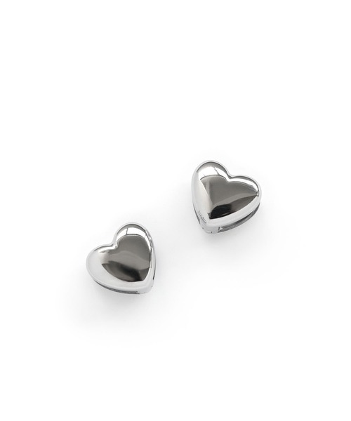 colleca la（コレカラ）の「[stainless]ステンレス・両面ハート ワンタッチピアス〈金属アレルギー対応〉（ピアス（両耳用）・レディース・シルバー/ゴールド・FREE）」の5枚目の写真