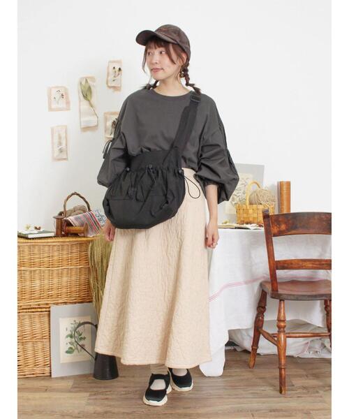 Samansa Mos2（サマンサ モスモス）の「前後2WAY袖りぼんプルオーバー（Tシャツ/カットソー・レディース・カーキ/ベージュ/ブラック・F）」の10枚目の写真