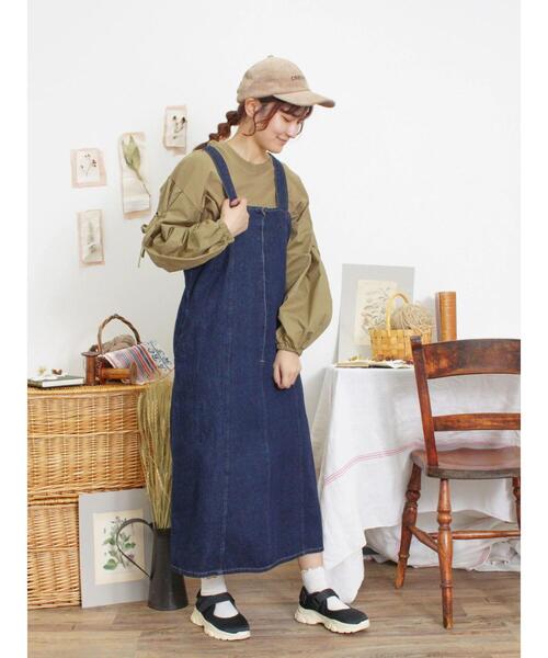 Samansa Mos2（サマンサ モスモス）の「前後2WAY袖りぼんプルオーバー（Tシャツ/カットソー・レディース・カーキ/ベージュ/ブラック・F）」の15枚目の写真