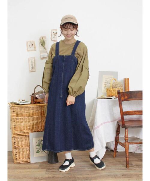 Samansa Mos2（サマンサ モスモス）の「前後2WAY袖りぼんプルオーバー（Tシャツ/カットソー・レディース・カーキ/ベージュ/ブラック・F）」の16枚目の写真