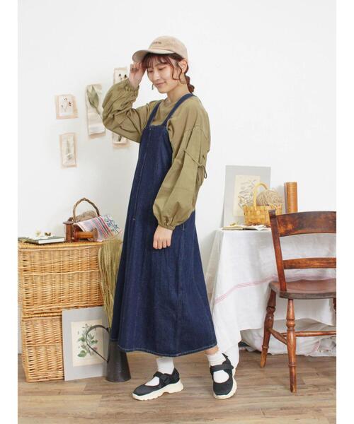 Samansa Mos2（サマンサ モスモス）の「前後2WAY袖りぼんプルオーバー（Tシャツ/カットソー・レディース・カーキ/ベージュ/ブラック・F）」の17枚目の写真