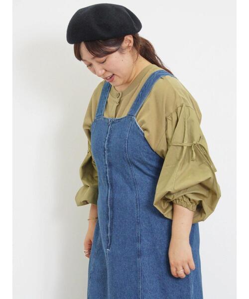 Samansa Mos2（サマンサ モスモス）の「前後2WAY袖りぼんプルオーバー（Tシャツ/カットソー・レディース・カーキ/ベージュ/ブラック・F）」の20枚目の写真