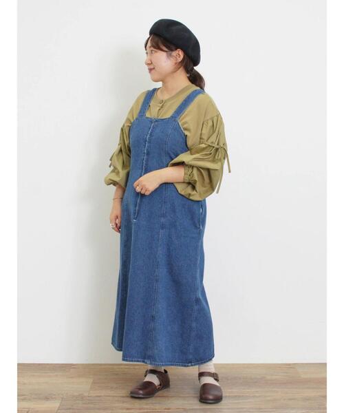 Samansa Mos2（サマンサ モスモス）の「前後2WAY袖りぼんプルオーバー（Tシャツ/カットソー・レディース・カーキ/ベージュ/ブラック・F）」の22枚目の写真