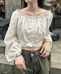 mystic | 【長袖にリニューアル！】フリルショートブラウス(シャツ/ブラウス)