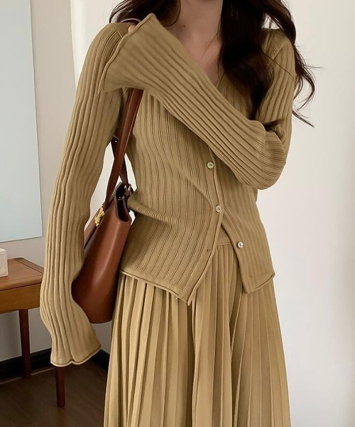 セットアップ ニットカーディガン＆スカート 2点セット