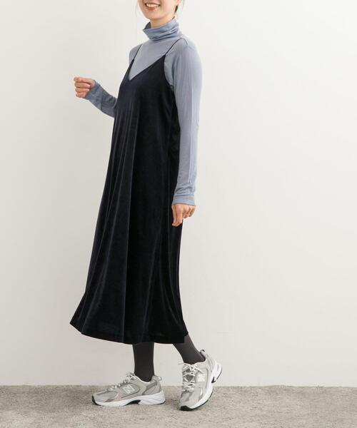 LE GLAZIK(ルグラジック)の「Le GLAZIK キャミソールドレス(ワンピース・レディース・ネイビー/カーキ・36)」の1枚目の写真