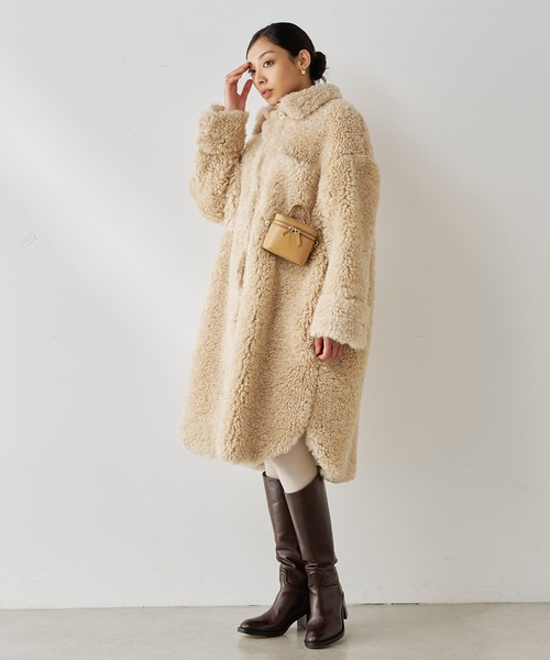 美品✨Whim Gazette 裏毛ロングコート ステンカラ－ロングコート | Whim Gazette(ウィム ガゼット