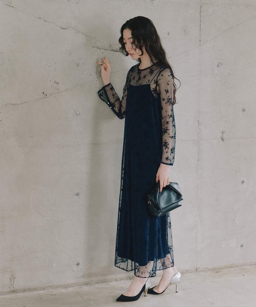 フロッキーベロア2wayドレス【結婚式 二次会 同窓会 成人式