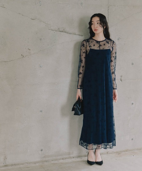 フロッキーベロア2wayドレス【結婚式 二次会 同窓会 成人式