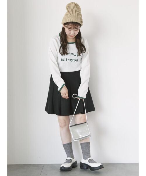 ehka sopo(エヘカソポ)の「しぼしぼプリントロンT(Tシャツ/カットソー・レディース・ブルー/キナリ/オフホワイト/ブラック・F)」の9枚目の写真