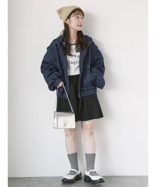 ehka sopo(エヘカソポ)の「しぼしぼプリントロンT(Tシャツ/カットソー・レディース・ブルー/キナリ/オフホワイト/ブラック・F)」の12枚目の写真