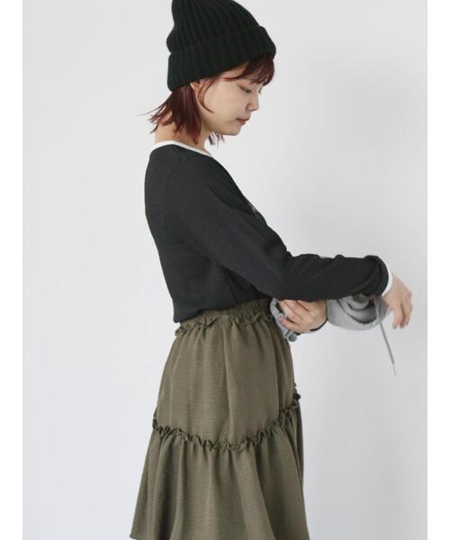 ehka sopo(エヘカソポ)の「しぼしぼプリントロンT(Tシャツ/カットソー・レディース・ブルー/キナリ/オフホワイト/ブラック・F)」の14枚目の写真