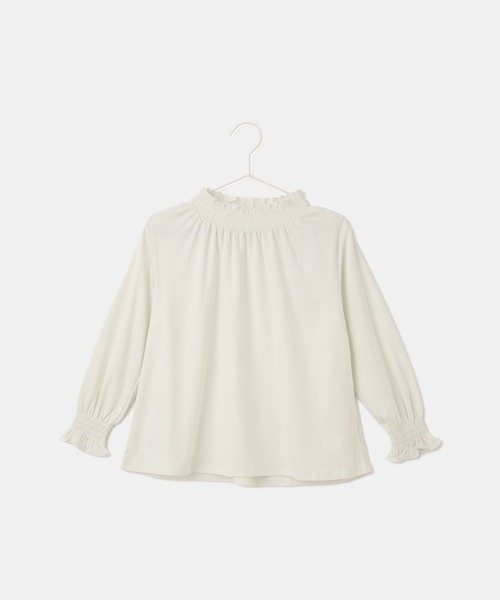 ROPE' PICNIC（ロペピクニック）の「【KIDS/キッズ】スタンドフリルシャーリングカットソートップス（Tシャツ/カットソー・キッズ・サックスブルー/ネイビー/ホワイト・120/110/150/140/130）」の2枚目の写真