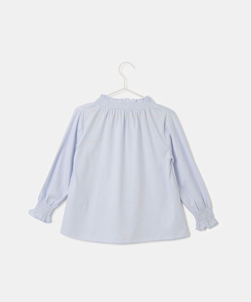 ROPE' PICNIC（ロペピクニック）の「【KIDS/キッズ】スタンドフリルシャーリングカットソートップス（Tシャツ/カットソー・キッズ・サックスブルー/ネイビー/ホワイト・120/110/150/140/130）」の5枚目の写真