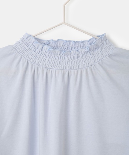 ROPE' PICNIC（ロペピクニック）の「【KIDS/キッズ】スタンドフリルシャーリングカットソートップス（Tシャツ/カットソー・キッズ・サックスブルー/ネイビー/ホワイト・120/110/150/140/130）」の6枚目の写真