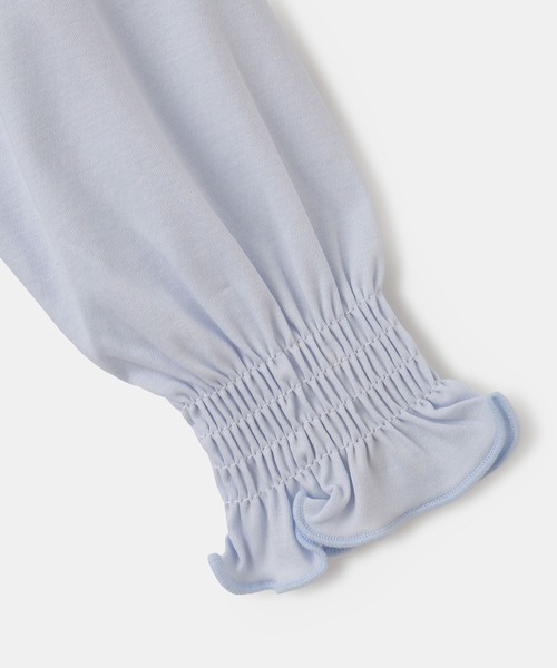 ROPE' PICNIC（ロペピクニック）の「【KIDS/キッズ】スタンドフリルシャーリングカットソートップス（Tシャツ/カットソー・キッズ・サックスブルー/ネイビー/ホワイト・120/110/150/140/130）」の7枚目の写真