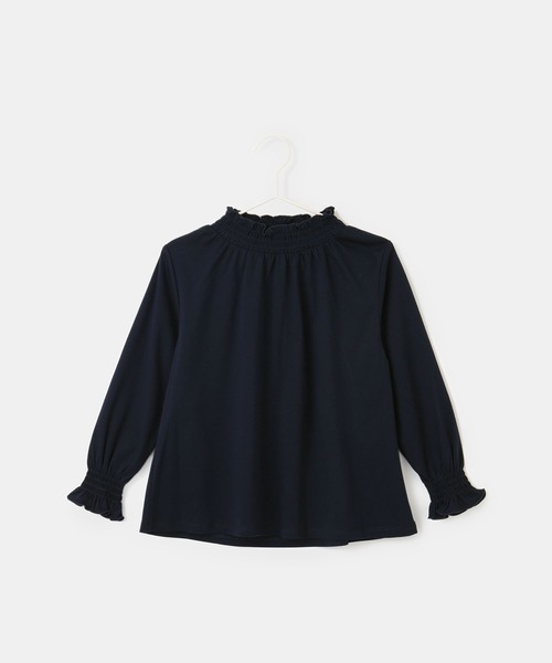 ROPE' PICNIC（ロペピクニック）の「【KIDS/キッズ】スタンドフリルシャーリングカットソートップス（Tシャツ/カットソー・キッズ・サックスブルー/ネイビー/ホワイト・120/110/150/140/130）」の14枚目の写真