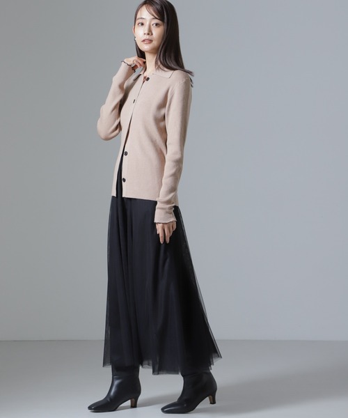 NANO universe（ナノユニバース）の「切り替えフレアチュールスカート（スカート・レディース・ブラック/グレー/ブラウン・FREE）」の21枚目の写真