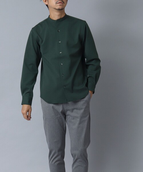 NOLLEY’S（ノーリーズ）の「【ACTIVE SECT】《限定展開 / 透湿 / UVカット》ポンチスリムバンドカラーシャツ（シャツ/ブラウス・メンズ・ブラック/グレー/ダークグリーン・L/M/S）」の13枚目の写真