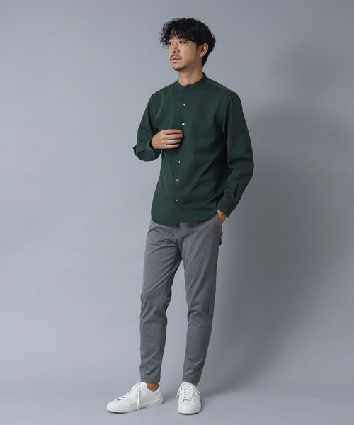 NOLLEY’S（ノーリーズ）の「【ACTIVE SECT】《限定展開 / 透湿 / UVカット》ポンチスリムバンドカラーシャツ（シャツ/ブラウス・メンズ・ブラック/グレー/ダークグリーン・L/M/S）」の17枚目の写真