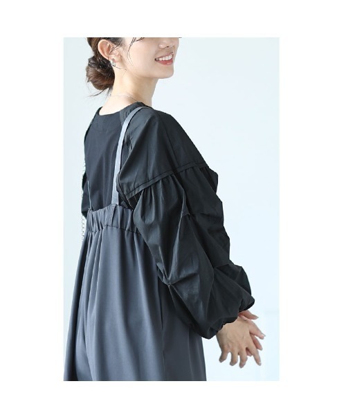 Sawa a la mode（サワアラモード）の「異素材ドッキングトップス（Tシャツ/カットソー・レディース・ホワイト/ブラック・FREE）」の16枚目の写真