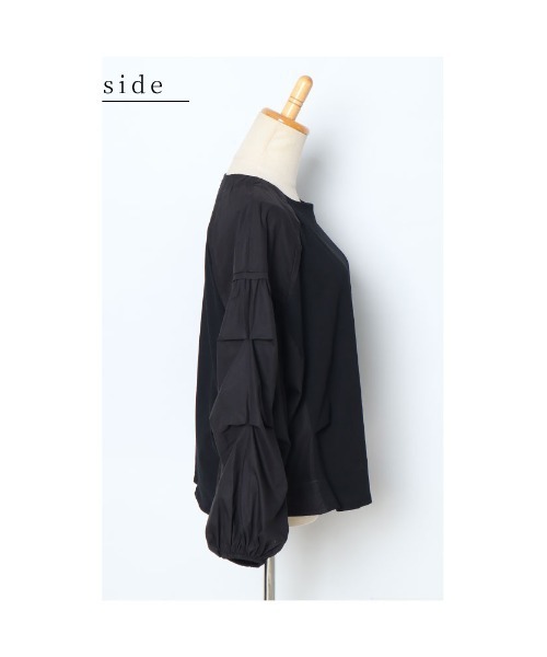 Sawa a la mode（サワアラモード）の「異素材ドッキングトップス（Tシャツ/カットソー・レディース・ホワイト/ブラック・FREE）」の22枚目の写真