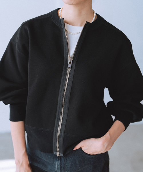 【IENA BLACK】 アンクルスウェット 2024AW IENA（イエナ）の「BLACKジップアップスウェット（スウェット